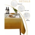 thumbnail image 2 of Burnt Orange Beige Ombre Table Cloth, Waterproof Tablecloth for Rectangle Tables, Modern Abstract Art Texture Reusable Washable Fabric Table Cover for Restaurant Kitchen Dining Tables 60"x102", 2 of 9