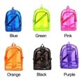 thumbnail image 3 of Women's Clear Backpack Transparent PVC Backpack Waterproof Bags Student School bags - Orange, 3 of 3
