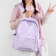 thumbnail image 4 of Cute Book Bag Print Star Backpack Large Capacity Students Bookbags Multiple Pockets Travel Daypack Bag for Teens College Commute (Blue), 4 of 5