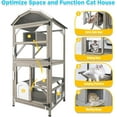 thumbnail image 3 of PETSCOSSET Cat House Outdoor Cat Enclosure Catio with Platforms, 3 of 8