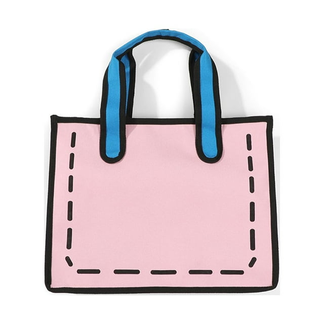 Bolsas De Mano Bolso De Hombro De Dibujos Animados En 3D, Bolso De Mano Informal Para Mujer, Bolso De Playa De Compras De Lona A La Moda Likrtyny Para Estrenar
