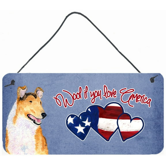 Woof if you love America Smooth Collie Wall or Door Hanging Prints