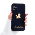 thumbnail image 2 of Mistaha Soft TPU 3D Phonecase with Cute Animal Cartoon Dog Design Gold-Stamping Character Full-Body Protective, 2 of 8