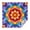 Rainbow Tie Dye, variant on Blue White Tie Dye Mandala Pattern Square Tablecloth,Waterproof Square Table Cover,Wipeable Spillproof Washable Table Cover for Home Kitchen Party Decor 42"X42"(107x107cm)