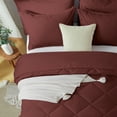 thumbnail image 2 of Flymme Twin Comforter Set Burgundy 5 Pieces Bed in a Bag , Soft Microfiber Red Comforter Bedding Sets with Flat Sheet, Fitted Sheet, Pillowcases, 2 of 9