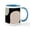 White/Blue Inside, variant on CafePress - Aesthetic Boho Geometric Abstract Shapes Pattern Mugs - 11 oz Ceramic Mug - Novelty Coffee Tea Cup