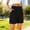 *Black, variant on Women's Solid Color Slim Fit Work Shorts with Pockets ,Casual Summer Business Knee Length Short Brown,Women's Plus XXL