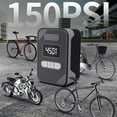 thumbnail image 2 of SPRING Motorcycle 150Psi Portable Pocket Bike Electric Air Pump Presta Valve Road Fast, 2 of 8