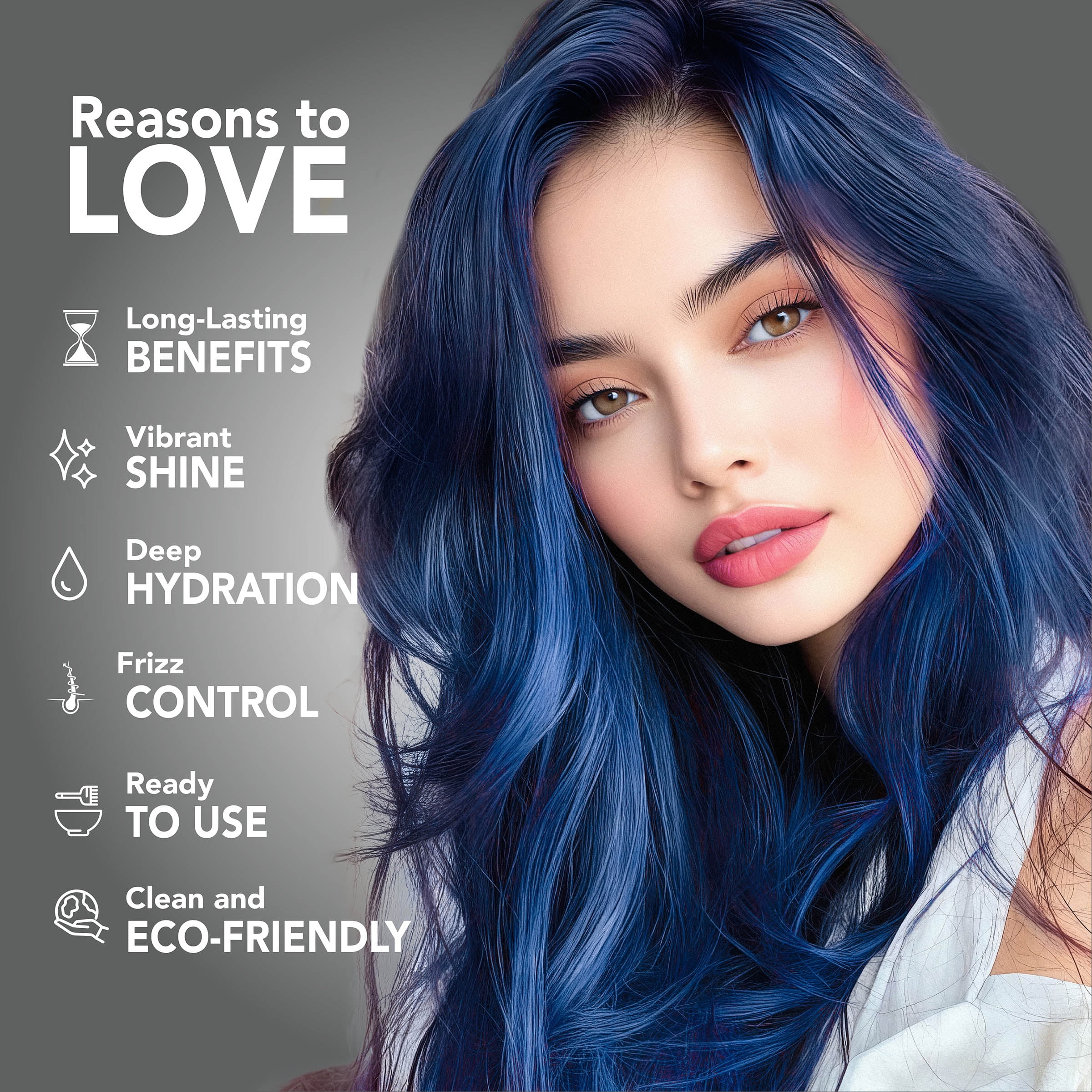 Splat Naturals Blue Hair Color, Semi-Permanent Blue Dye, 6 Oz