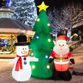 thumbnail image 1 of Patiojoy 6FT Inflatable Christmas Tree & Santa Claus w/ LEDs & Air Blower Blow Up Yard Decoration Inflates Christmas Tree & Snow Man w/ Tethers & Stakes, 1 of 10