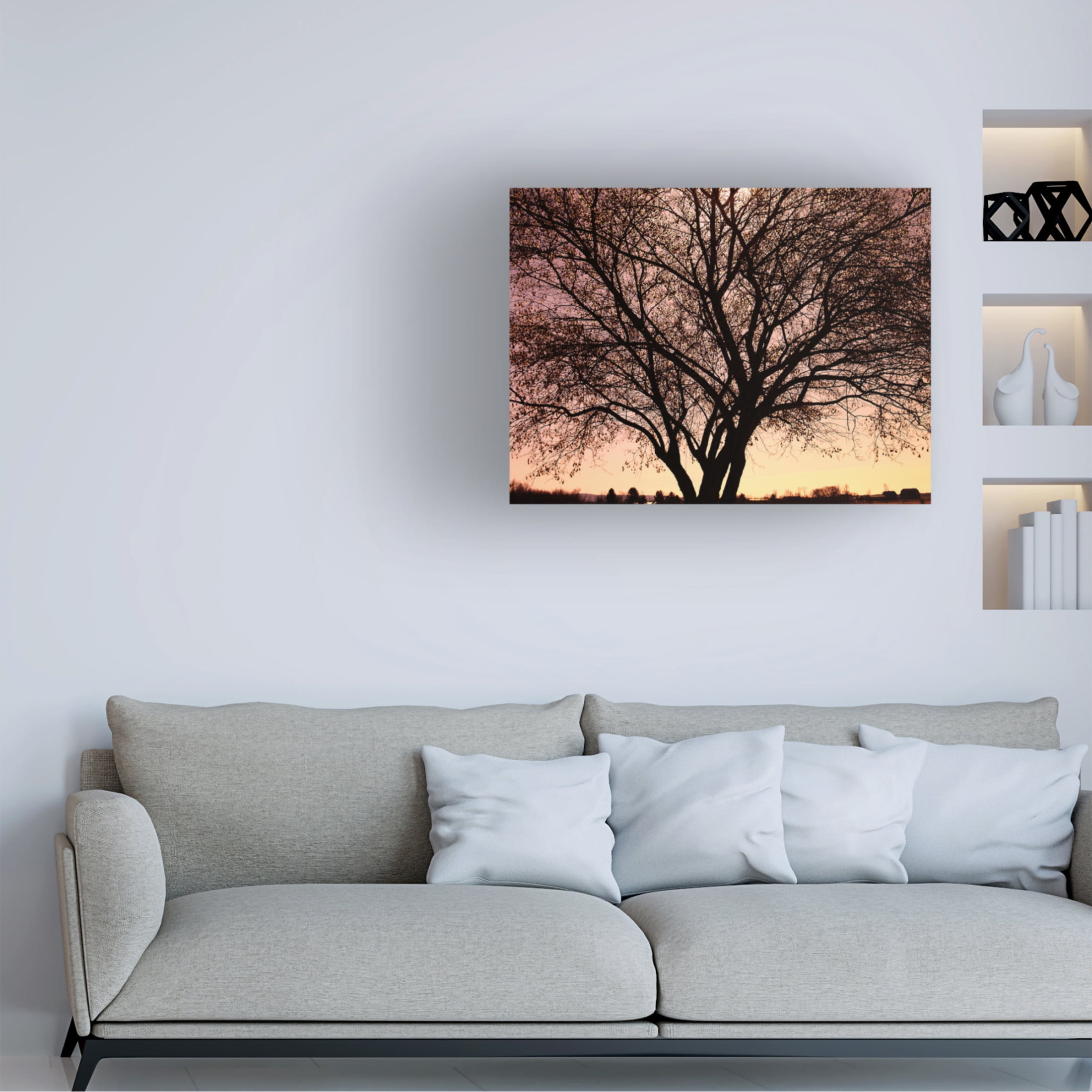 Canvas Wall Art - Clive Branson 'Tree At Chuck' Wall Art for Living Room, Bedroom, or Office Décor by Trademark Fine Art - 19 x 14 Inches