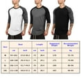 thumbnail image 4 of Mens 3/4 Sleeve Baseball Raglan Tee Jersey Lot T-Shirts Crew Neck Plain Tops, 4 of 4