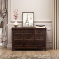 thumbnail image 2 of Solid Wood spray-painted drawer dresser bar,buffet tableware cabinet lockers buffet server console table lockers, retro round handle, applicable to the dining room, living room 00036, 2 of 8