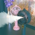 thumbnail image 2 of Atomizer Fan Water Spray Misting Cooling Fan USB Rechargeable Humidifier Moisturizing Device, Pink, 2 of 9