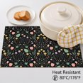 thumbnail image 5 of Placemat, Pioneer Flower Floral Print Pattern Place Mats Table Mat Set Of 2, PVC Washable Placemats for Party Kitchen Dining Decoration, 18x12 Inch, Fade Resistant, 5 of 6