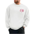 thumbnail image 3 of YOIAVAIOY Valentines Day Love Heart Sweatshirts Mens Valentine Graphic Long Sleeve Pullover Girlfriend Casual Sweatshirt White L, 3 of 9