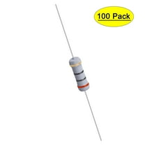 Uxcell 100Pcs 1W Metal Oxide Film Resistor Axile 20 Ohm ±5% Tolerance