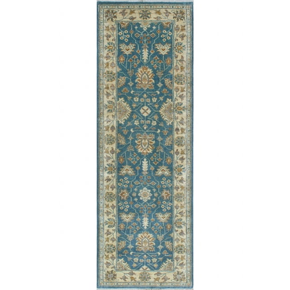 Yousafi Kimberly Lt. Blue/Ivory Runner, 2'7" x 7'8"