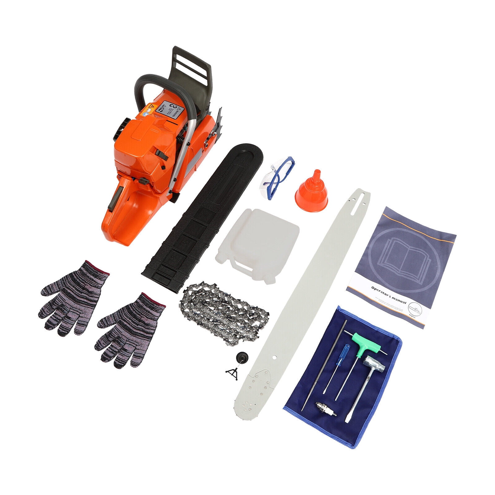 Gas Chainsaw Power Chain Saw with 24" Guide Bar Handheld Cordless Petrol Chain Saw