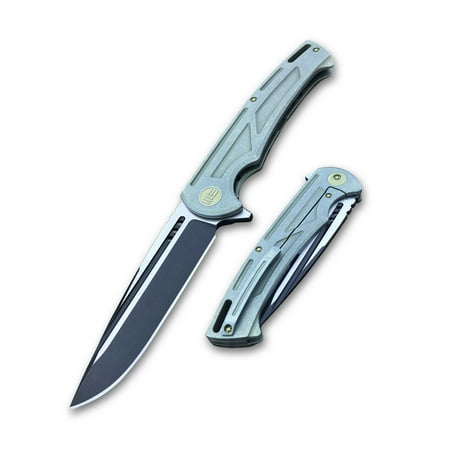 - WE Knife Folder Green Ti Handle Black 4.1