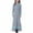 Gray, variant on Odeerbi Muslim Dress For Girls 2025 Long Sleeve Long Dress V Neck Colorblock Dress for Teen Girls Black