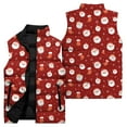 thumbnail image 3 of Ladies' Casual Fashion Sleeveless Christmas Printed Cotton Vest Jacket, Red, Size XL, 3 of 4