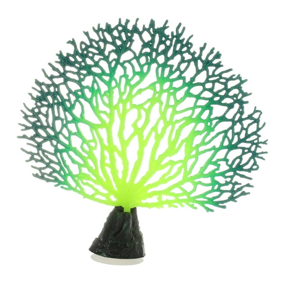 Unique Bargains Soft Silicone Aquarium Simulation Coral Fluorescence Floating Aquatic Artificial Plant Decoration Green