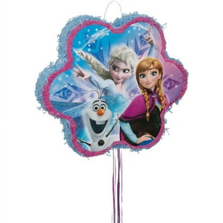 Multicolor Disney Frozen Birthday Pinata, Pull String, 21.75in x 19.25in 