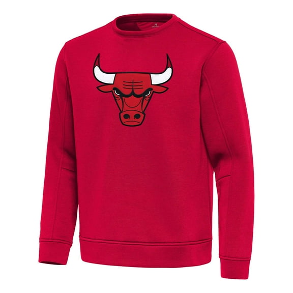 Men's Antigua  Red Chicago Bulls Relevant Pullover Sweatshirt