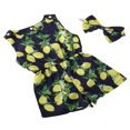 thumbnail image 3 of Sumemr Combinaison Sans Manches pour Fille Imprimé Fruits + Bandeau, 3 of 6