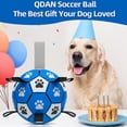 thumbnail image 3 of Balón de fútbol para perros QDAN duradero para perros pequeños y medianos de 15 cm, 3 of 8