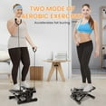 thumbnail image 3 of BalanceFrom Mini Steppers, Stair Steeper with Resistance Bands, Portable Stepper Capable of Full-Body Exercise, Low Noise and Smooth, 300 lbs Weight Capacity, Black/ Gray, 3 of 8