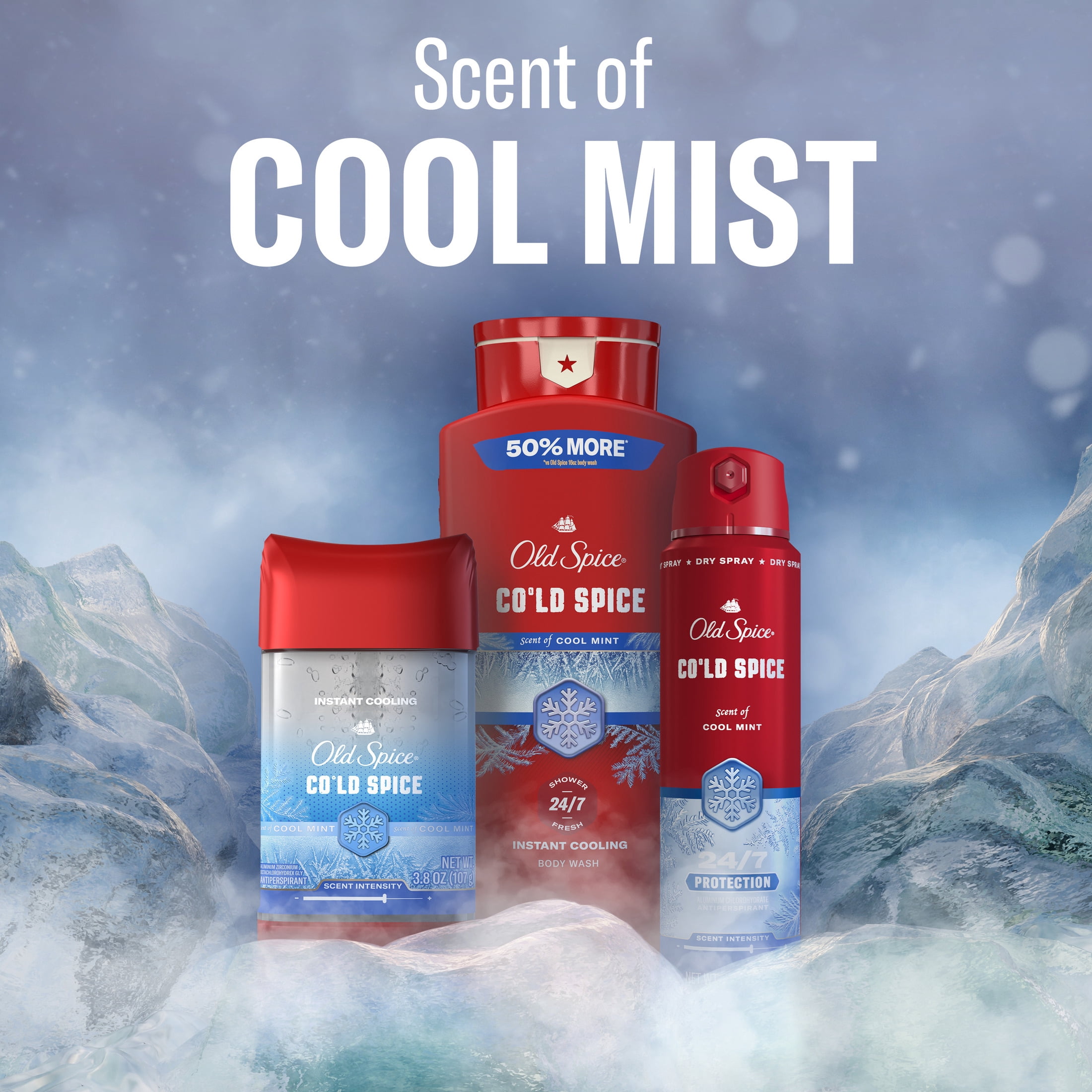 Old Spice Red Collection Body Wash for Men, Cold Spice Scent, 24oz (709ml)