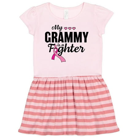 

Inktastic Breast Cancer Awareness My Grammy is a Fighter Gift Toddler Girl Dress