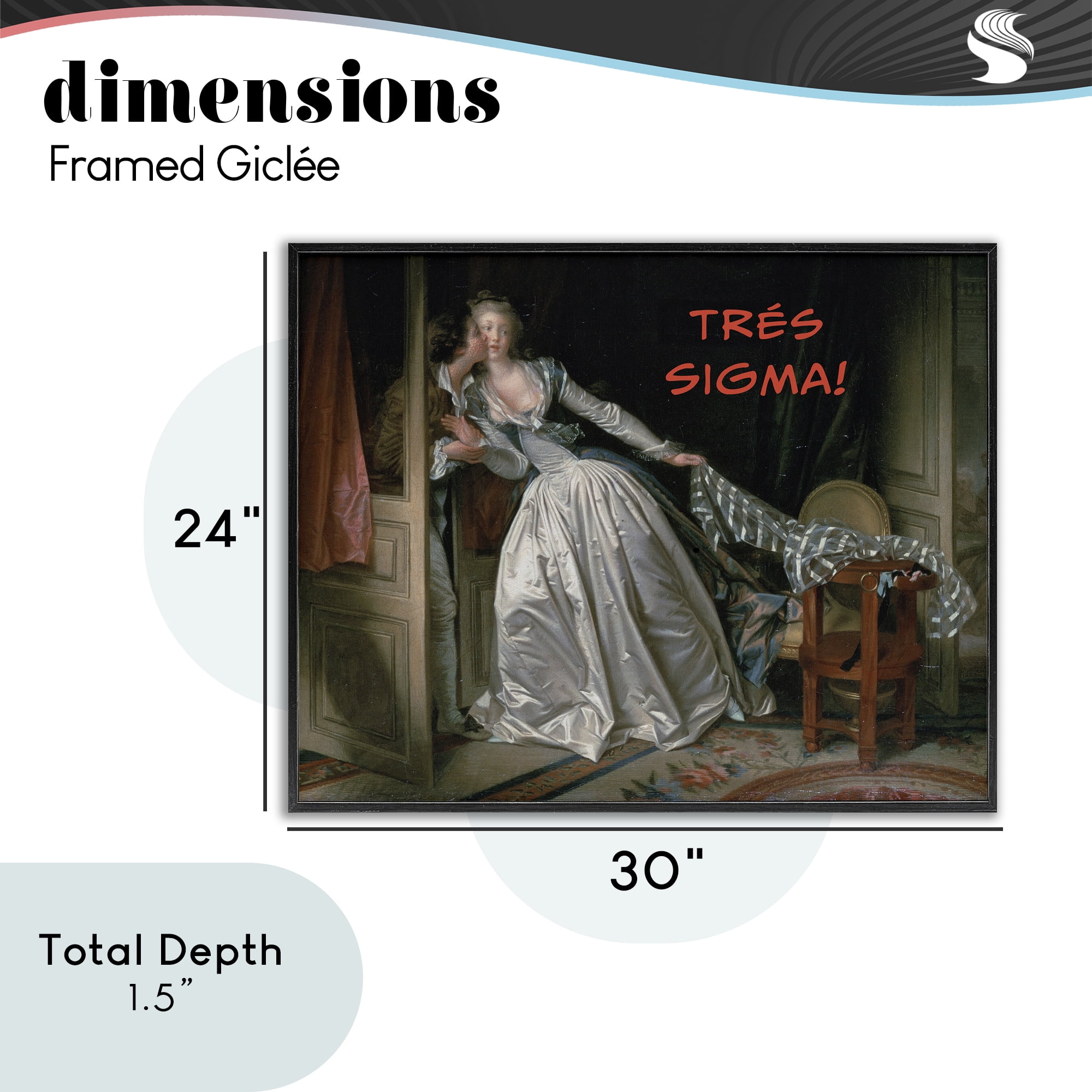 Stupell Industries Iconic Tres Sigma Black Framed Giclee Art, design by Grotto Studios