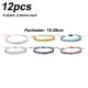 thumbnail image 2 of Paquete de 12 pulseras trenzadas de cuerda multicolor, pulseras impermeables, conjunto de joyería para mujer Adepaton BST3002981-1, 2 of 5