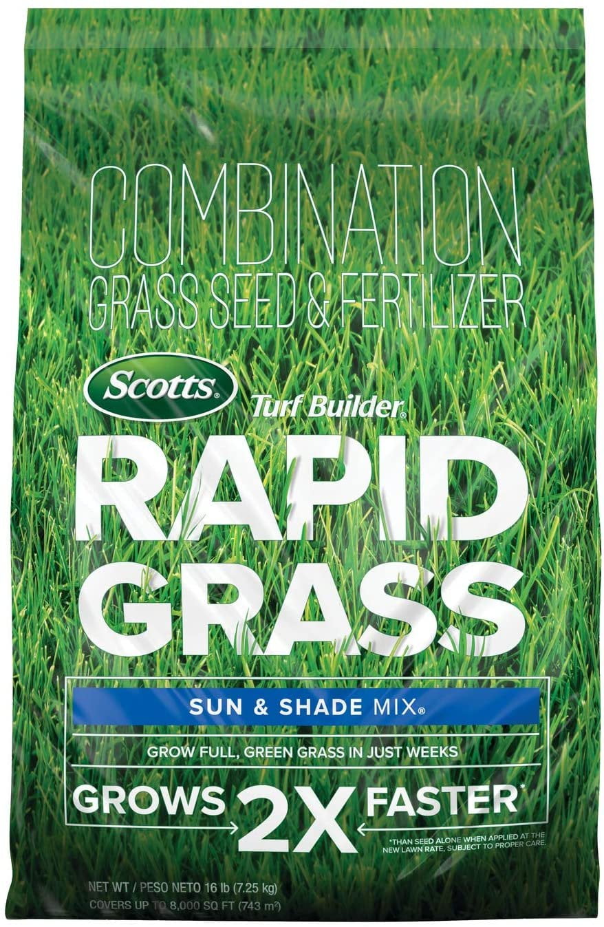 Scotts Turf Builder Rapid Grass Sun & Shade Mix: Up To 8,000 Sq. Ft ...