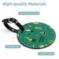 thumbnail image 4 of 2Pcs Leather Round Cactus Cruise Luggage Tag with Privacy Cover and Name ID Tag - Suitable for Travel Handbags Backpacks School Bags Luggage Tags, 4 of 7