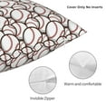 thumbnail image 3 of Pofeuu Cute Baseball Print Double-sided plush pillowcase Square Throw Pillow Covers Pillows Cover for Living Room Bedroom Sofa Couch Cushion Cover（No pillow core）-12"x12", 3 of 7