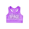 thumbnail image 6 of iiniim Kids Girls Sleeveless Round Neck Printed Racerback Crop Top with Elastic Waistband Swimming Shorts 6-14 Purple 8, 6 of 7