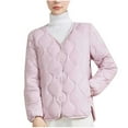 thumbnail image 2 of Juebong Puffer Vest Women V Neck Lightweight Button Down Fall Jackets Warmth Puffy Outerwear Quilted Gilet Winter Pocket Coats Pink,XXL, 2 of 4