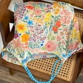 thumbnail image 4 of Sac de Voyage Imprimé Floral Sac de Plage Réutilisable Portable Décontracté pour Adolescentes, 4 of 10