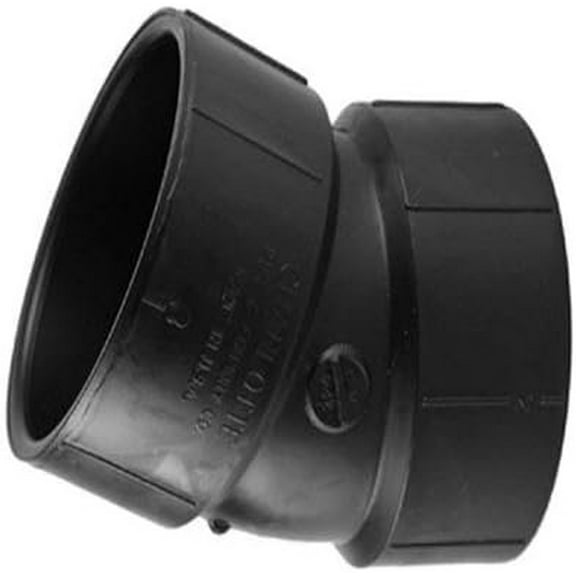 Charlotte Pipe Elbow Abs/Dwv 1-1/2 " 22-1/2 Deg. Black