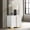 White, variant on Art Deco 2 Drawer Nightstand with Gold Hardware, Small Bedside Table for Living Room, White Engineered Wood Nightstand 21.75L x 16.25W x 22.25H