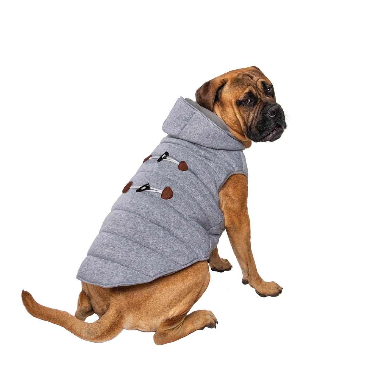 Vibrant Life Heather Grey Insulated Pet Hoodie With Toggles For Dogs And Cats Size Extra Large Walmart Com