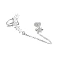 thumbnail image 4 of Sterling Silver Stars Ear Climber and Star Stud Earring with Connecting Chain for Right Ear Only, 4 of 4