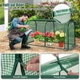 thumbnail image 4 of Costway Wood Raised Garden Bed with Greenhouse Cover Mini Portable Greenhouse Kit Green+Gray, 4 of 8