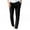 Black, variant on Mens Pants Men Casual Work Cotton Blend Pure Elastic Waist Long Pants Trousers