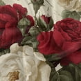 thumbnail image 2 of 60 Inch Round Tablecloth with White Lace Trim Fall Table Cover for Elegant Dining Decor Red and White Roses, 2 of 8