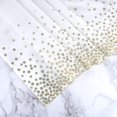thumbnail image 4 of Mantel de lunares de oro blanco, cubierta de mesa blanca y dorada, cubierta de mesa rectangular de plástico de 137x274cm para decoración de mesa de cumpleaños de fiesta blanca y dorada, 2 uds., 4 of 5
